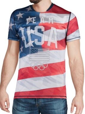 Official‎ Team USA Olympic American Flag Team USA Sublimated Jersey 2024 (XXL)